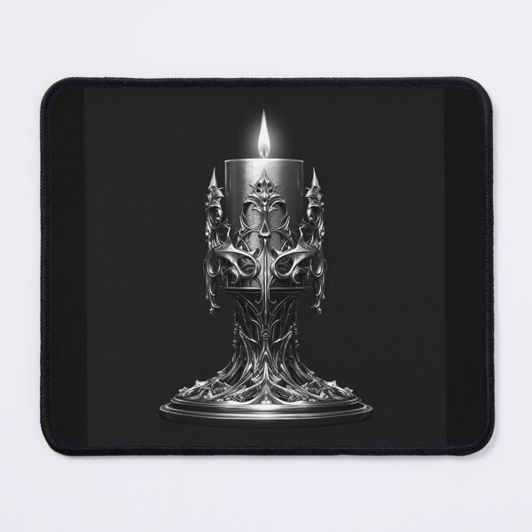 Item preview, Gothic Candle Illustration | Black and White Dark Decor Art designed and sold by inkoutninja.