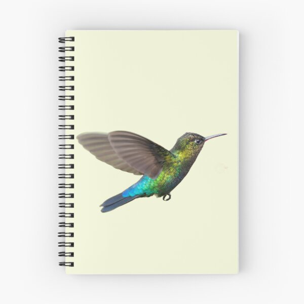 Item preview, Iridescent Hummingbird Hovering in Flight With Vibrant Green and Blue Plumage designed and sold by CreativeWorld96.