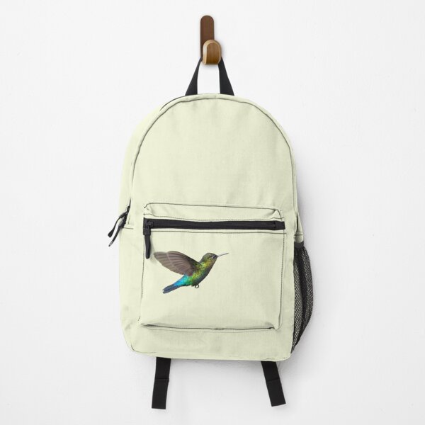 Item preview, Iridescent Hummingbird Hovering in Flight With Vibrant Green and Blue Plumage designed and sold by CreativeWorld96.