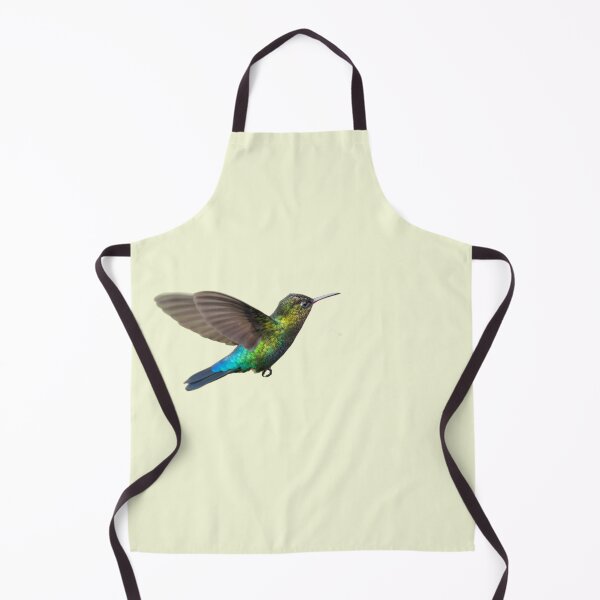 Item preview, Iridescent Hummingbird Hovering in Flight With Vibrant Green and Blue Plumage designed and sold by CreativeWorld96.
