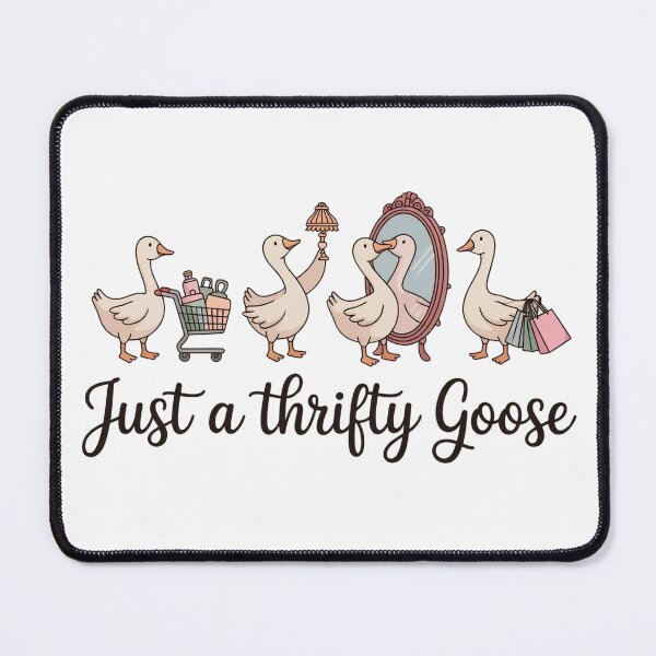 Item preview, Just a Thrifty Goose – Cute Shopping Goose Illustration with Vintage Aesthetic designed and sold by Picasfarmer.