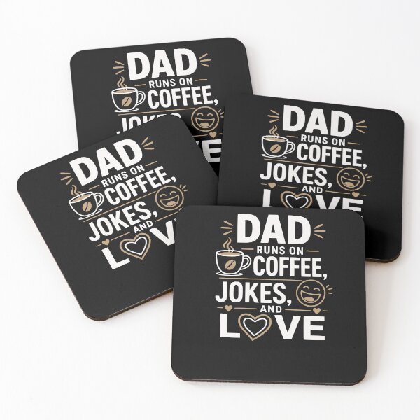 Item preview, Dad runs on coffee, jokes, and love designed and sold by FreshPixelArt.