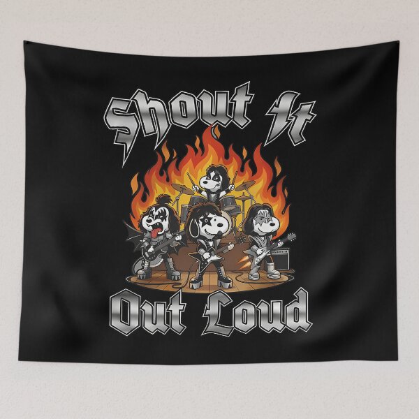 Item preview, Snoopy K.I.S.S Rock Band Shout It Out Loud designed and sold by sahilmitra.