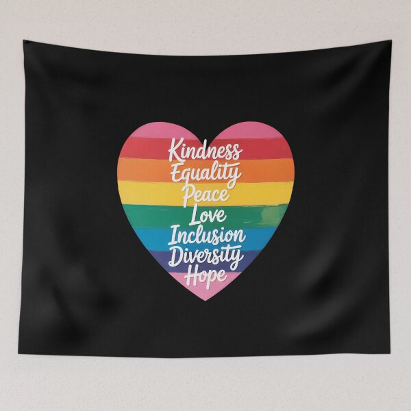 Item preview, Kindness Equality Peace Love Inclusion Diversity Hope LGBT Rainbow, Black Rainbow, Transgender Rainbow, Pride,Love is Love Rainbow designed and sold by TrinaEspinoza.