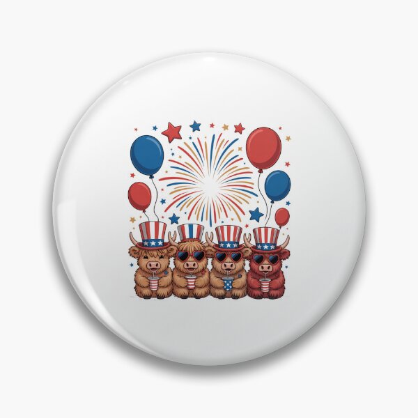 Item preview, Highland Cow 4th Of July Independence Day designed and sold by TrinaEspinoza.