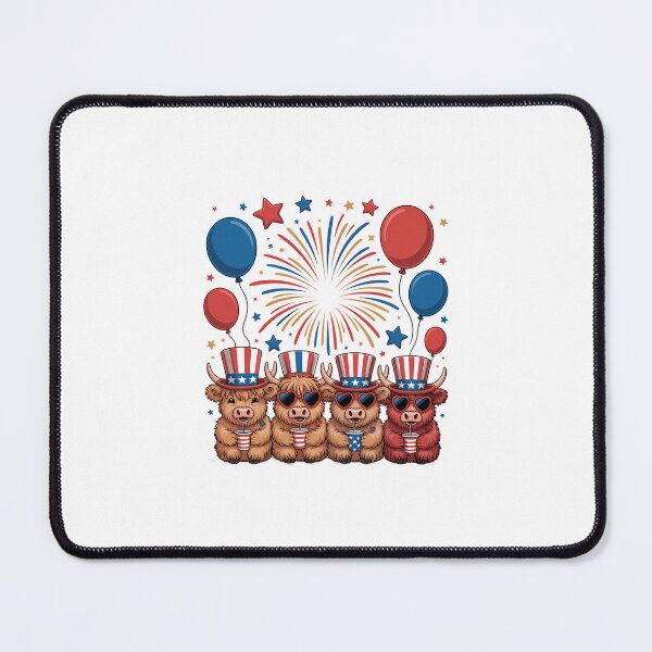 Item preview, Highland Cow 4th Of July Independence Day designed and sold by TrinaEspinoza.