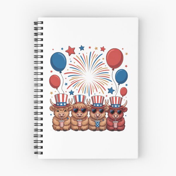 Item preview, Highland Cow 4th Of July Independence Day designed and sold by TrinaEspinoza.
