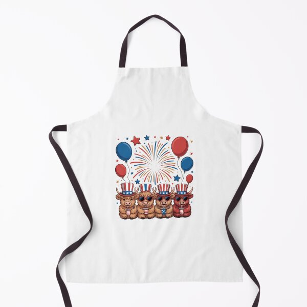 Item preview, Highland Cow 4th Of July Independence Day designed and sold by TrinaEspinoza.