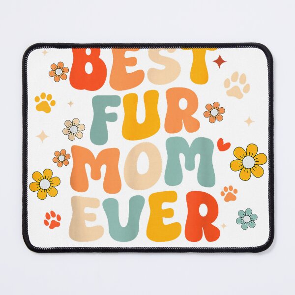 Item preview, Funny Best Fur Mom Ever Groovy Dog Cat Owner Mothers day T-Shirt designed and sold by SubStudio97.