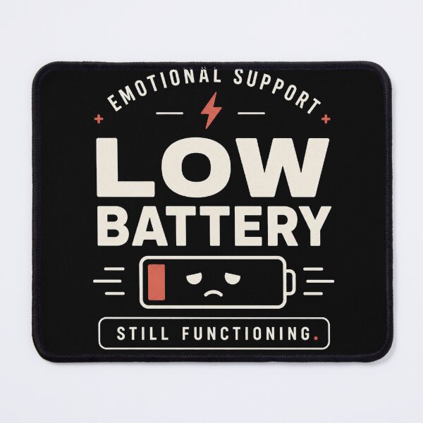 Item preview, Low Battery Still Functioning – Tired Human Humor designed and sold by the-dovlat.