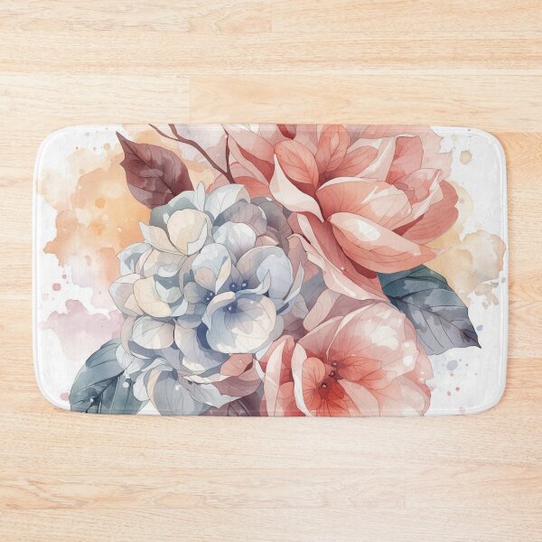 Item preview, Garden Whisper: Hydrangeas and Peonies in Watercolor designed and sold by VintageBreeze.