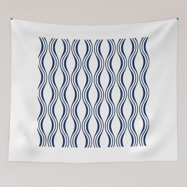 Item preview, Minimal Tatewaku Wave Navy Pattern Design designed and sold by J-Style Lab.