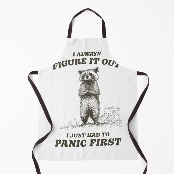 Item preview, Funny Cute Raccoon Anxious I Had to Panic Mental Anxiety T-Shirt designed and sold by SubStudio97.