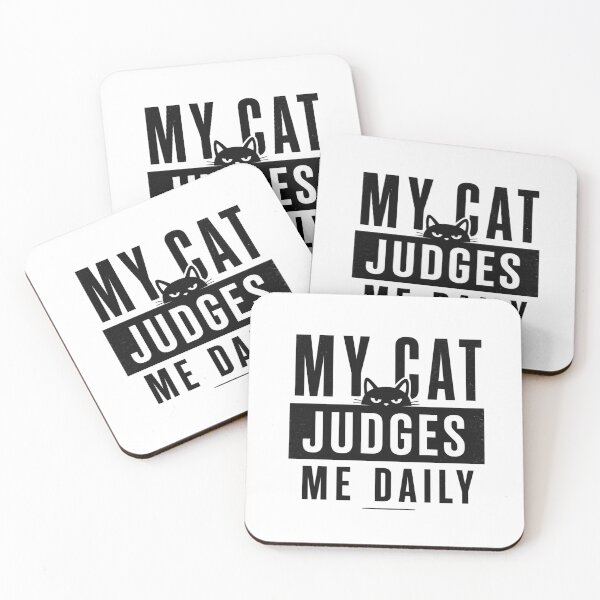 Item preview, My Cat Judges Me Daily – Funny Cat Owner Design designed and sold by the-dovlat.