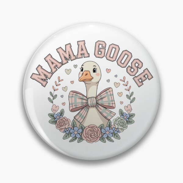 Item preview, Mama Goose Varsity Style Typography - Trendy Floral Animal Illustration designed and sold by Picasfarmer.
