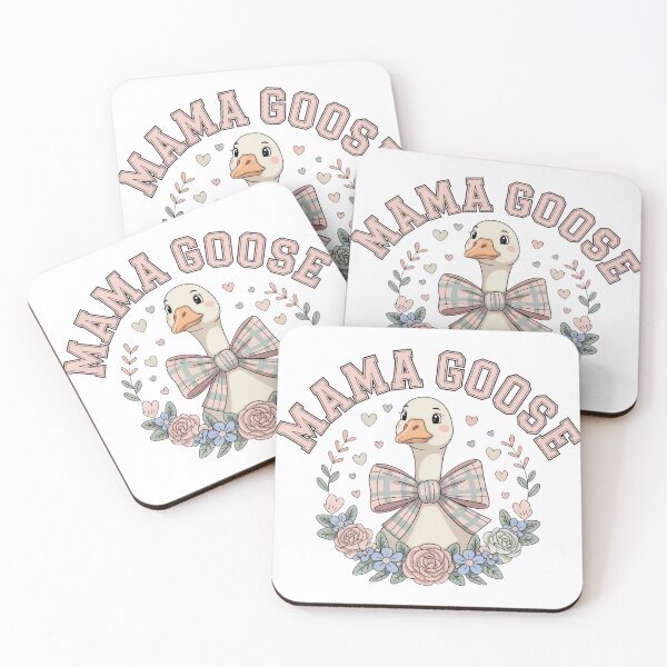 Item preview, Mama Goose Varsity Style Typography - Trendy Floral Animal Illustration designed and sold by Picasfarmer.