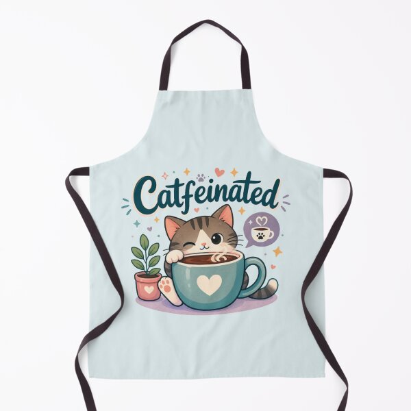 Item preview, Catfeinated Cute Coffee Cat Design designed and sold by jyotsanafinds.