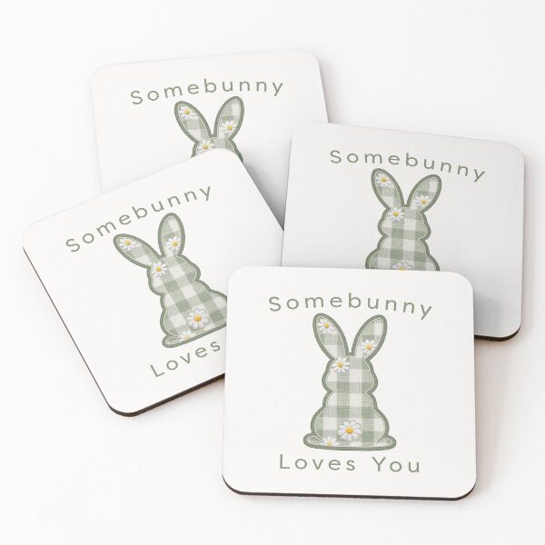 Item preview, Sage Green Checkered Bunny Patch - Somebunny Loves You Applique designed and sold by thelexiverse.