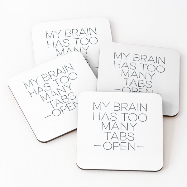 Item preview, Funny Saying, My Brain Has too Many Tabs Open, Overthinking Tank Top designed and sold by kevincuellar.
