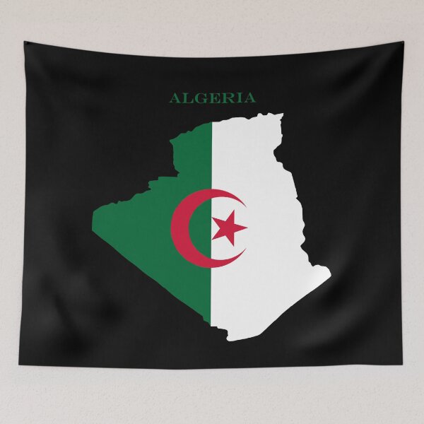Item preview, Algeria Map Flag Silhouette Algerian Pride Gift designed and sold by NTGUILTY.