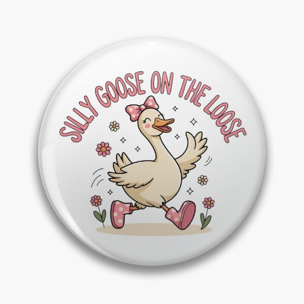 Item preview, Adorable Silly Goose On The Loose Art - Whimsical Running Goose with Polka Dot Boots designed and sold by Picasfarmer.