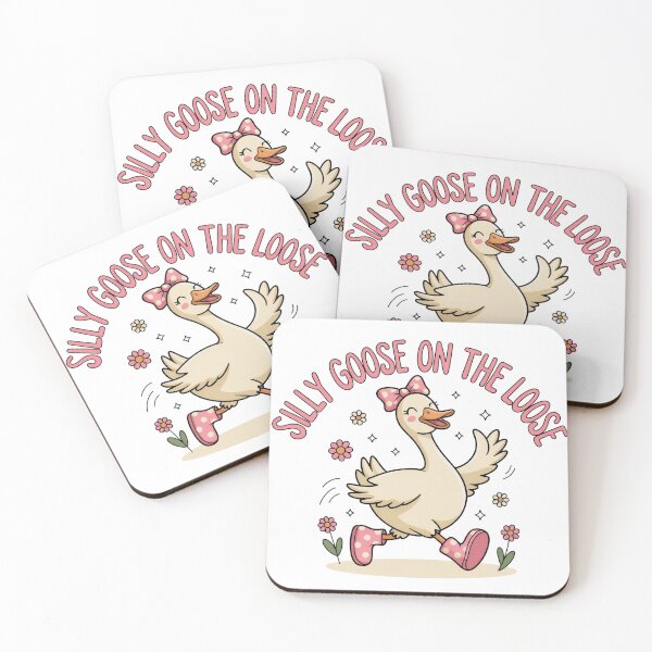 Item preview, Adorable Silly Goose On The Loose Art - Whimsical Running Goose with Polka Dot Boots designed and sold by Picasfarmer.