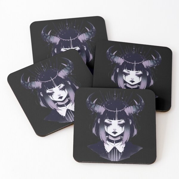 Item preview, Dark Anime Priestess with Spiked Halo designed and sold by Emegan Print Art.