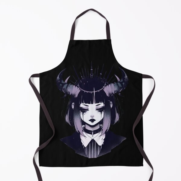 Item preview, Dark Anime Priestess with Spiked Halo designed and sold by Emegan Print Art.