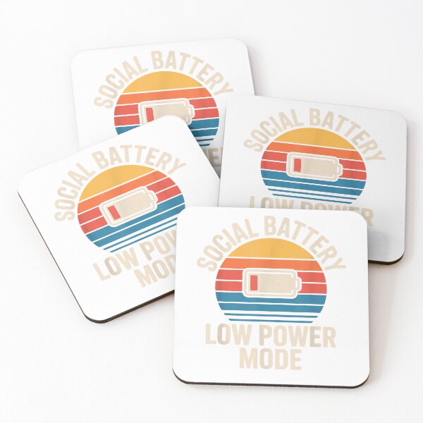 Item preview, Funny Social Battery Low Power Mode Retro T-Shirt designed and sold by kevincuellar.