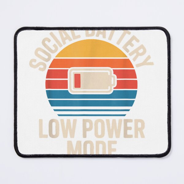 Item preview, Funny Social Battery Low Power Mode Retro T-Shirt designed and sold by kevincuellar.