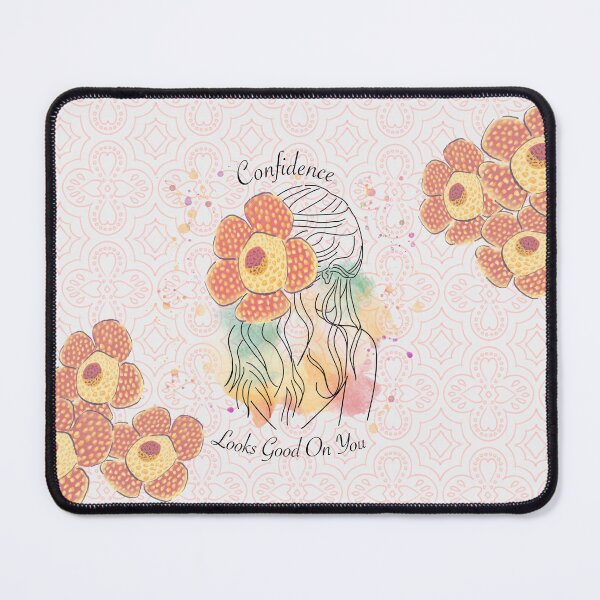 Item preview, Rafflesia Line Art woman with curly hair motivating quote designed and sold by bercrafting.