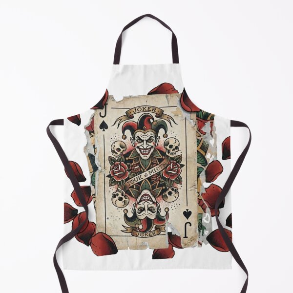 Item preview, Gothic Joker playing card, Skull, Roses floral art designed and sold by Lunevalleyart.