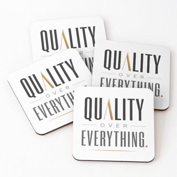 Item preview, Quality Over Everything – Luxury Mindset Motivational Quote designed and sold by the-dovlat.
