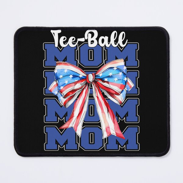 Item preview, Patriotic Tee Ball Mom Bow Shirt designed and sold by LarryMBrown.