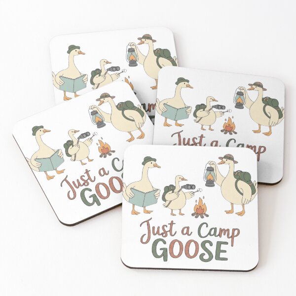 Item preview, Just a Camp Goose Adventurous Art - Whimsical Family Camping with Geese and Bonfire designed and sold by Picasfarmer.