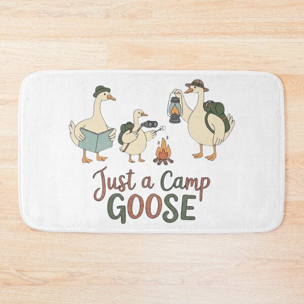 Item preview, Just a Camp Goose Adventurous Art - Whimsical Family Camping with Geese and Bonfire designed and sold by Picasfarmer.