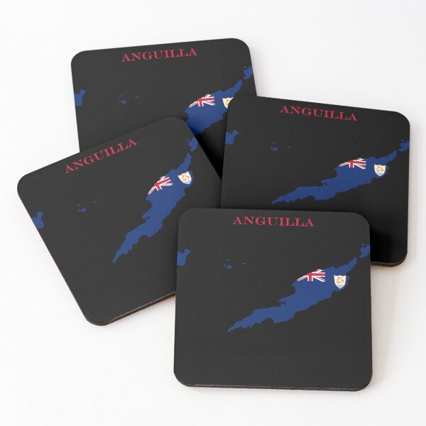 Item preview, Anguilla Map Flag Silhouette Heritage Gift designed and sold by NTGUILTY.