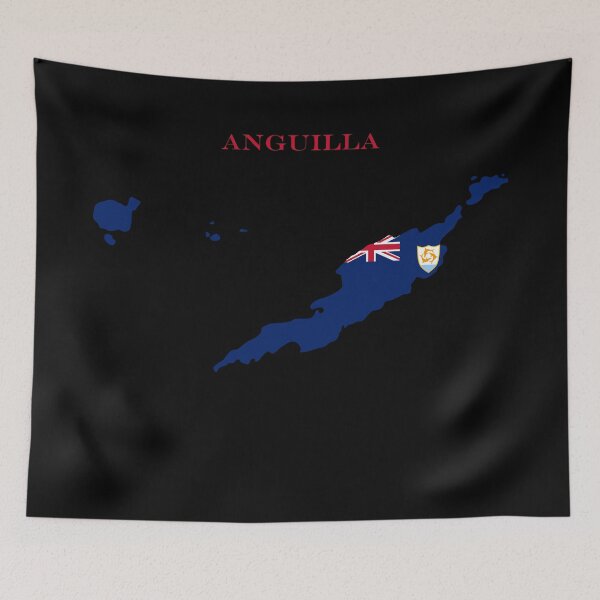 Item preview, Anguilla Map Flag Silhouette Heritage Gift designed and sold by NTGUILTY.