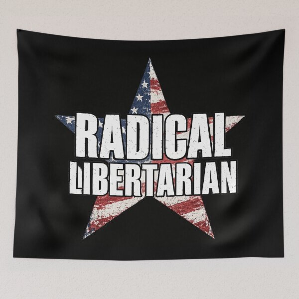 Item preview, Radical Libertarian American Flag Star designed and sold by MaxLevelMerch.