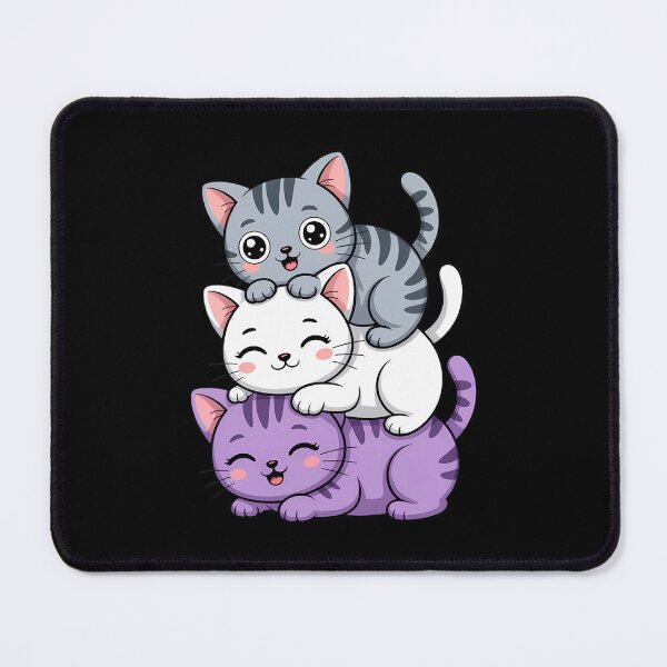 Item preview, Kawaii Cat Pile Asexual Pride designed and sold by TrinaEspinoza.