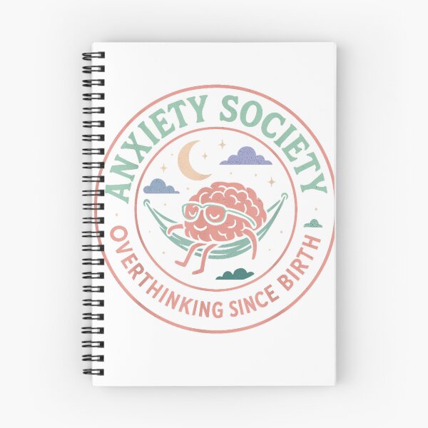 Item preview, Anxiety Society Overthinking Since Birth T-Shirt designed and sold by gidget-gadget.