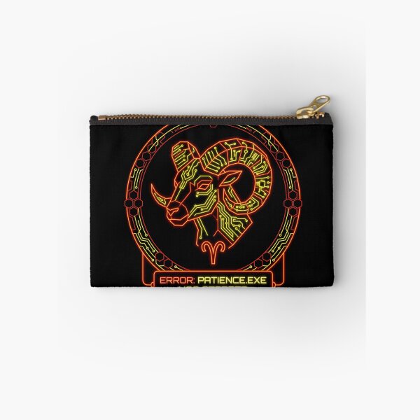 Item preview, Aries Cyberpunk Zodiac Error Patience Stopped Funny Astrology Design designed and sold by StillWildink.