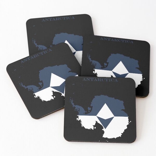 Item preview, Antarctica Map Flag Silhouette Expedition Heritage Gift designed and sold by NTGUILTY.