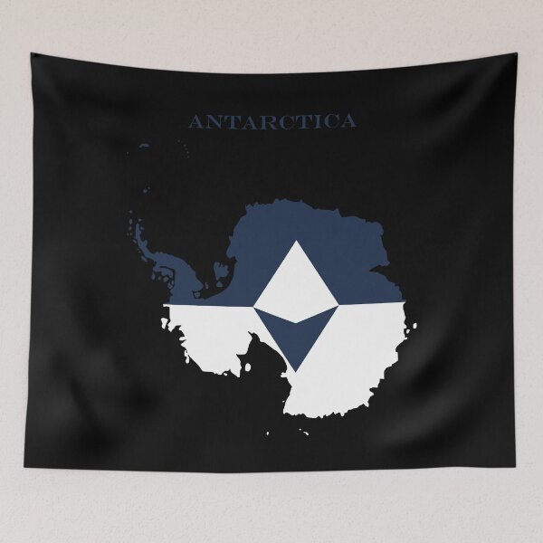 Item preview, Antarctica Map Flag Silhouette Expedition Heritage Gift designed and sold by NTGUILTY.