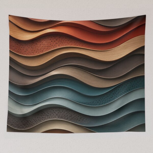 Item preview, Earth & Teal Wave Pattern  designed and sold by Bellassi.