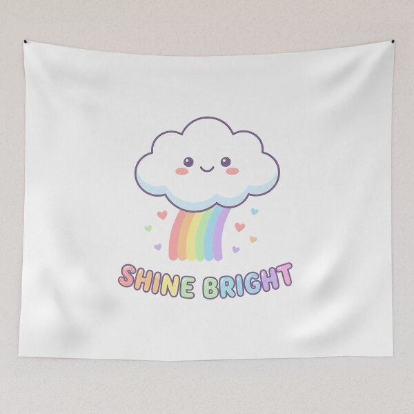 Item preview, Kawaii Rainbow Cloud Shine Bright Pastel Art designed and sold by LyoniHERA.