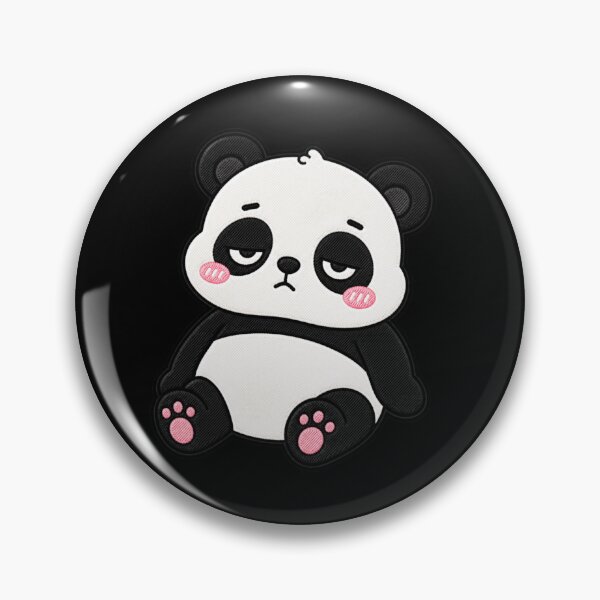 Item preview, Lazy Panda Sitting Cute Kawaii Cartoon Design designed and sold by ColorSplash123.