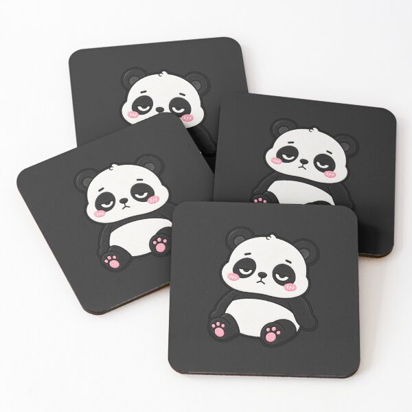 Item preview, Lazy Panda Sitting Cute Kawaii Cartoon Design designed and sold by ColorSplash123.