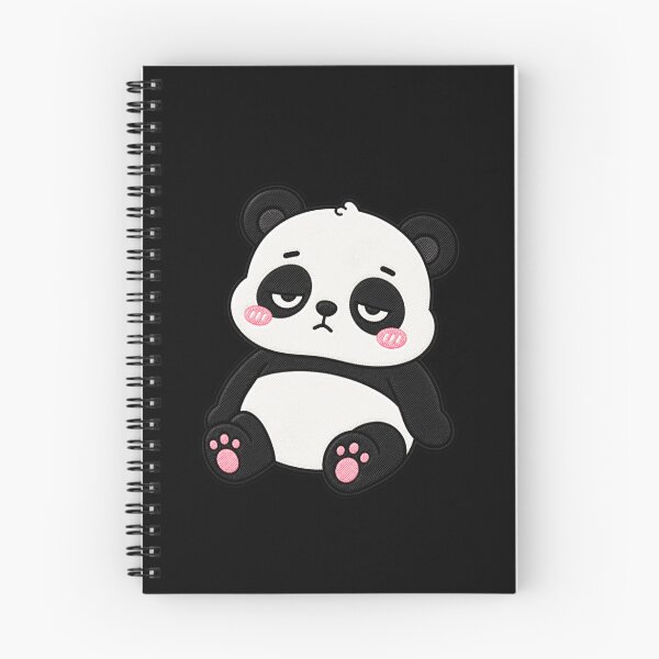 Item preview, Lazy Panda Sitting Cute Kawaii Cartoon Design designed and sold by ColorSplash123.