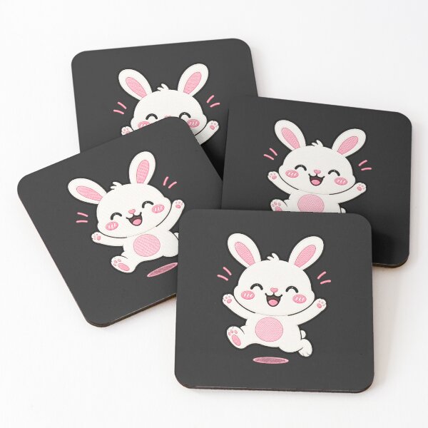 Item preview, Happy Bunny Jump Cute Kawaii Cartoon Design designed and sold by ColorSplash123.